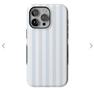 Casely iPhone 15 Pro in Blue Stripes Bold Protective Phone Case w/MagSafe. NWT
